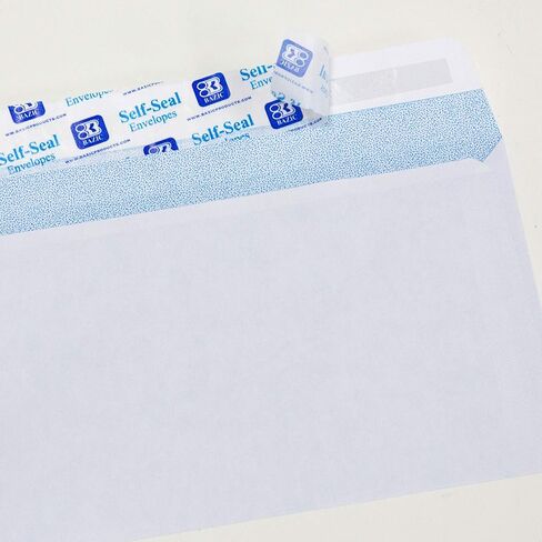 BAZIC Security Self Seal Envelope 3 5/8" x 6 1/2" #6, No Window Tint Pattern Mailing Envelopes, Peel & Seal (80/Pack), 1-Pack in Saudi Arabia