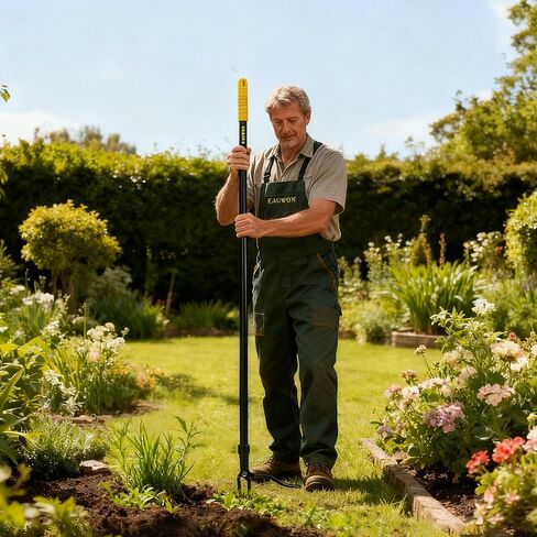 أداة سحب الأعشاب الضارة مقاس 55 بوصة، تصميم رأس فولاذي بأربعة مخالب، مقبض طويل للهندباء وعشب الكابوريا in Kuwait