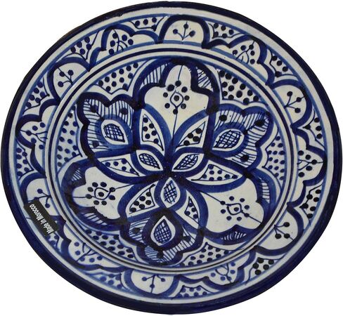 Treasures Of Morocco Ceramic Plates Moroccan Handmade Appetizer Tapas Serving Decorative 10 inches Round in Saudi Arabia