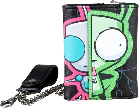 TCB Creations Classic Cartoon Invader Villain Zim and Gir Characters Trifold Chain Wallet in Saudi Arabia