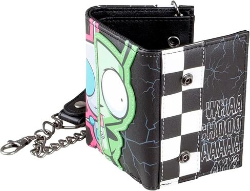TCB Creations Classic Cartoon Invader Villain Zim and Gir Characters Trifold Chain Wallet in Saudi Arabia