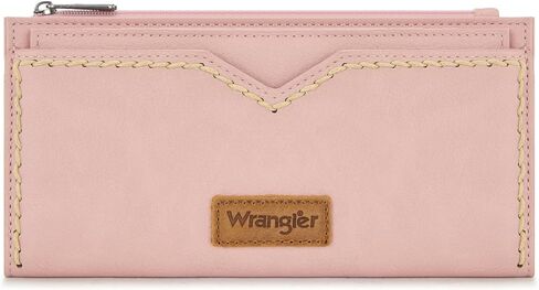 Montana West Wrangler Women's Wallets Bifold RFID Blocking Wallets for Women Clutch Crdeit Card Holder with Zipper Coin Pockets Pink WG377-W213PK in Saudi Arabia