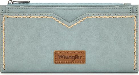 Montana West Wrangler Women's Wallets Bifold RFID Blocking Wallets for Women Clutch Crdeit Card Holder with Zipper Coin Pockets Pink WG377-W213PK in Saudi Arabia