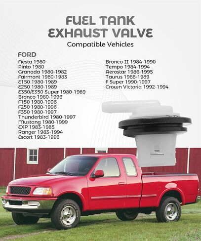 Fuel Tank Vent Valve,Car Accessories Vent Valve,Automotive Replacement Fuel Tank Selector Valves with Grommet Seal,Replace OE Number 5360058 5360059,Fits 1980-1996 F150 F250,1980-1997 F350 in Saudi Arabia
