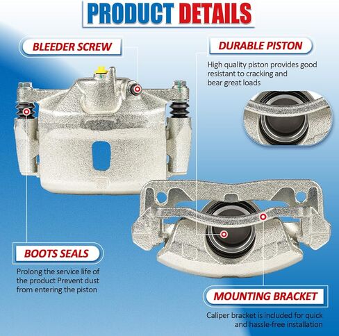 مجموعة فرجار الفرامل مع زوج دعامة أمامية متوافقة مع 1997-2000 EL لـ 1996-2011 Honda Civic 2010-2014 Honda Insight قرص الفرامل الفرجار 19B1833 19B1832 in Kuwait