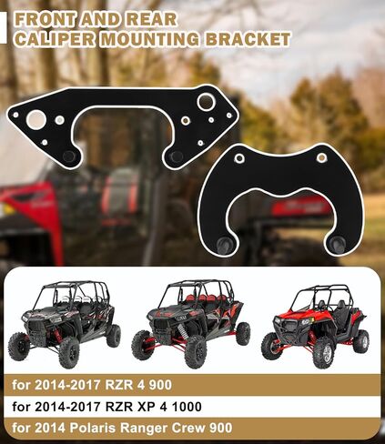 1912496 Front & 1912035 M-Type Rear Brake Caliper Mounting Bracket for 2014-2017 Polaris Ranger Crew 900 RZR XP 4 1000 Braking System in Saudi Arabia