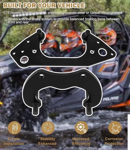 1912496 Front & 1912035 M-Type Rear Brake Caliper Mounting Bracket for 2014-2017 Polaris Ranger Crew 900 RZR XP 4 1000 Braking System in Saudi Arabia