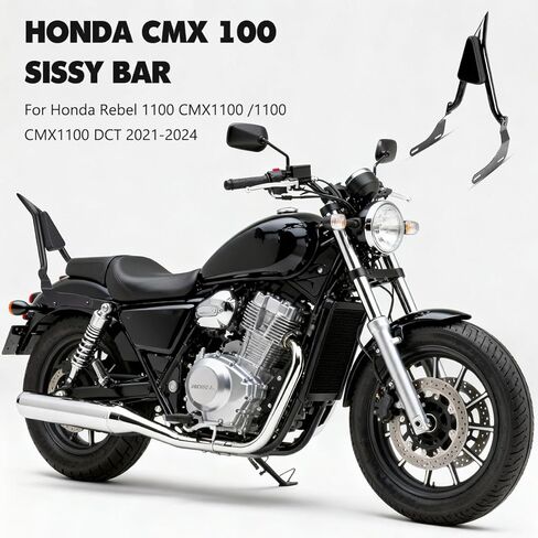 مسند ظهر للركاب الخلفي مقاس 16 بوصة، مسند ظهر سريع التحرير يناسب هوندا CMX100، أسود in Kuwait