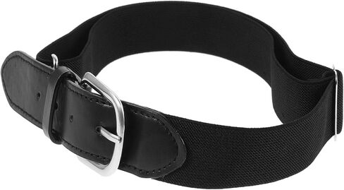 Youth Baseball Belt Elastic Stretch Black Softball Belt for Boys, Unisex Adjustable Alloy Buckle Sports Waistband for Baseball Uniform in Saudi Arabia