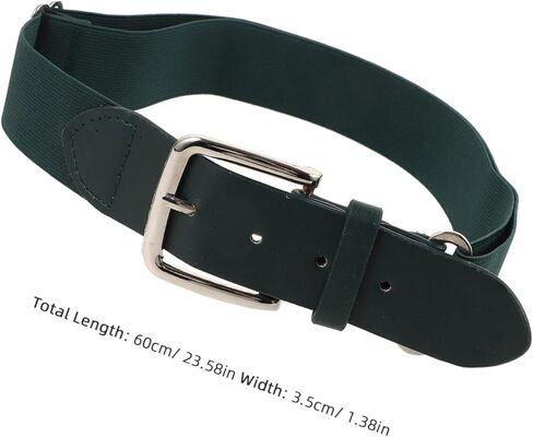 PartyKindom Adjustable Baseball Belt for Men Women, Elastic Softball Belt with Faux Leather, Sports Waistband for Youth and Adult Outdoor Team Sports in Saudi Arabia