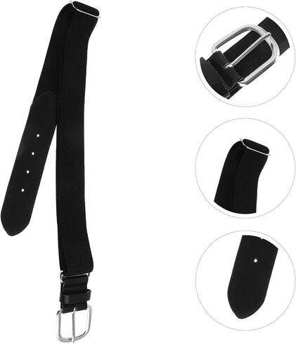 Ciieeo Youth Baseball Belt Elastic Nylon Softball Belt Adjustable Black Unisex Sports Waistband for Boys Team Sports in Saudi Arabia