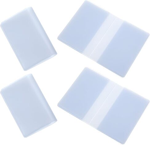 Set of 4 Plastic Wallet Insert Credit Card Holder, Clear Wallet Credit Card Sleeve with 10 Page 10 Slots Photo Cards Holder Picture Sleeves for Bifold or Trifold in Saudi Arabia