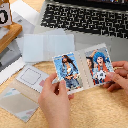 Set of 4 Plastic Wallet Insert Credit Card Holder, Clear Wallet Credit Card Sleeve with 10 Page 10 Slots Photo Cards Holder Picture Sleeves for Bifold or Trifold in Saudi Arabia