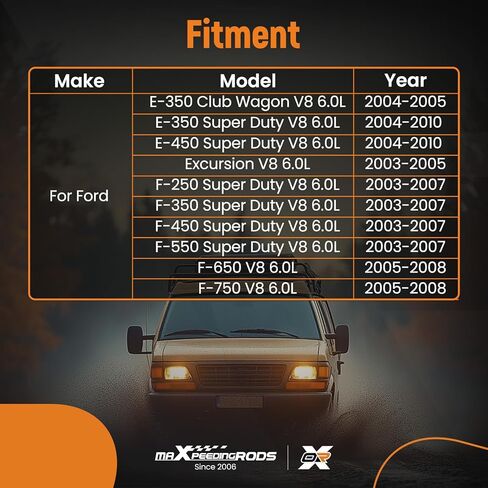 أنبوب خط تغذية وصرف توربو محدث 904-192 من maXpeedingrods لشاحنات الديزل Ford F250 F350 F450 F550 6.0L 2003-2007 in Kuwait