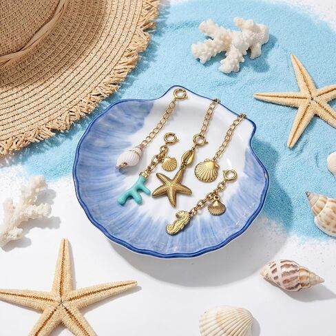 5 Pcs Gold Bikini Jewelry Charms, Women's Bikini Charms Gold Stainless Steel Waterproof and Tarnish Proof Clip on Beach Jewelry for Summer Outfit Accessories Keychain Summer Beach Party in Saudi Arabia