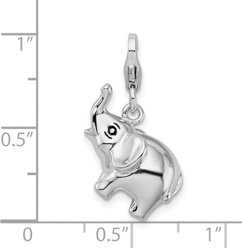 Sterling Silver Enameled Elephant Lobster Clasp Charm in Saudi Arabia