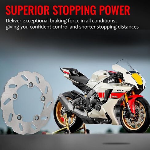 220mm Brake Rotor Disc Rear Compatible with Yamaha YZF R1 R6 2004-2022, Fit for MT10 FZ10 2016-2020, MT10 SP 2017-2018, Update 420 Stainless Steel Motorcycle Rotor in Saudi Arabia