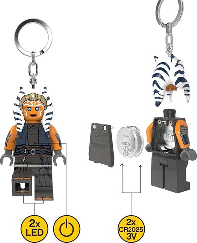 LEGO Star Wars The Mandalorian Keychain Light - Ahsoka Tano (KE245H), Large 3 Inch Tall Figure in Saudi Arabia