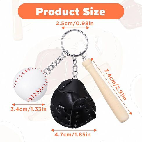 Baseball Keychains, Baseball Keychains for Boys Mini Cute Black Boys Keychain for Backpacks Baseballs Accessories for Boy Girls Gifts Sports Souvenir Favors in Saudi Arabia