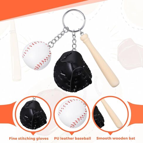 Baseball Keychains, Baseball Keychains for Boys Mini Cute Black Boys Keychain for Backpacks Baseballs Accessories for Boy Girls Gifts Sports Souvenir Favors in Saudi Arabia