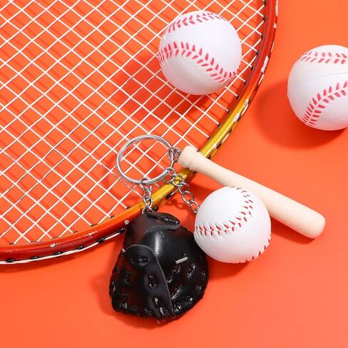 Baseball Keychains, Baseball Keychains for Boys Mini Cute Black Boys Keychain for Backpacks Baseballs Accessories for Boy Girls Gifts Sports Souvenir Favors in Saudi Arabia
