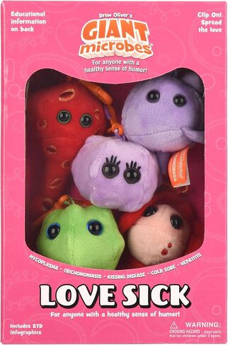GIANT MICROBES Love Sick Themed Gift Box، STIs، STDs، هدايا فنيي المختبرات الطبية، هدايا OBGYN للأطباء، هدية الوقاية من العدوى، ممرضة مكافحة العدوى، الهدايا الطبية، سحر الحقيبة in Saudi Arabia