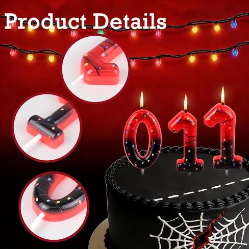 011 شمعة عيد ميلاد، شمعة زينة للحفلات ذات طابع غريب، ديكورات حفلات أعياد الميلاد، أحد عشر مستلزمات الحفلات، عدد هدايا ديكور الحفلات in Kuwait