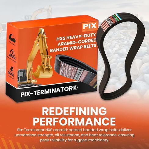 حزام PIX TERMINATOR HXS TR-H5V 236in OC V (12 نطاقًا) - يستبدل المتوافق مع OEM 12-5VK2360، 12/5VP2360، 12-H5VT2360، R5VK2360-12، R5VK2360/12، 12/5V2360K، 12-5V2360K، 5V2360K-12 in Kuwait