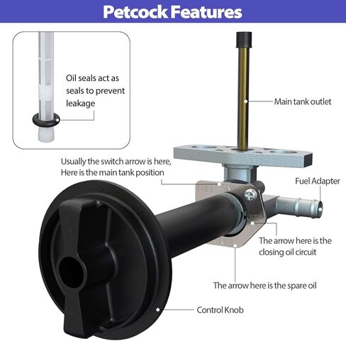 صمام الوقود بيتكوك مع رافعة لهوندا ريكون 250 1997-2024 رانشر 350 400 420 فورمان 400 450 روبيكون 500 TRX250 TRX350 TRX400 TRX420 TRX450 TRX500 مفتاح إيقاف الخزان 16950-HN7-003 16950-HM8-003 in Kuwait
