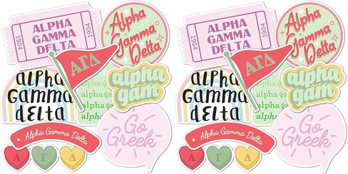 Alpha Gamma Delta Sticker Decal Laptop Water Bottle Car (Cute Sheet) in Saudi Arabia