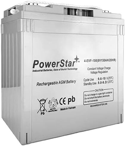 بطارية PowerStar لبطارية طروادة T-875 8V 150Ah المغمورة بحمض الرصاص GC8 ذات الدورة العميقة x2 in Saudi Arabia