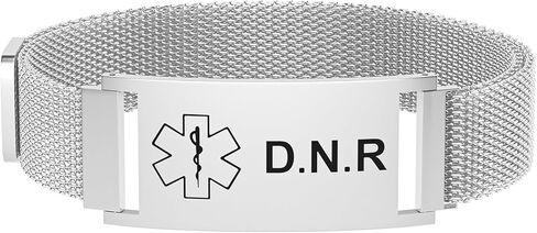 Medical Alert Bracelet for Women Men, Medical Alert ID Adjustable Wristband for Diabetic D.N.R Pacemaker Epilepsy in Saudi Arabia