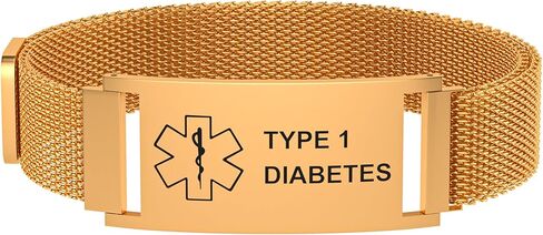 Medical Alert Bracelet for Women Men, Medical Alert ID Adjustable Wristband for Diabetic D.N.R Pacemaker Epilepsy in Saudi Arabia