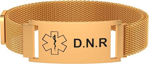 Medical Alert Bracelet for Women Men, Medical Alert ID Adjustable Wristband for Diabetic D.N.R Pacemaker Epilepsy in Saudi Arabia