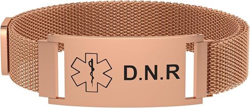 Medical Alert Bracelet for Women Men, Medical Alert ID Adjustable Wristband for Diabetic D.N.R Pacemaker Epilepsy in Saudi Arabia