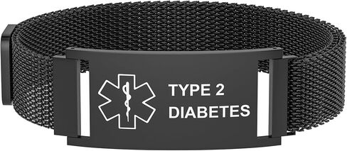 Medical Alert Bracelet for Women Men, Medical Alert ID Adjustable Wristband for Diabetic D.N.R Pacemaker Epilepsy in Saudi Arabia