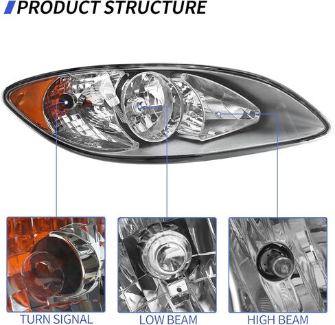 Chrome Left Headlights Assembly Fit for 2008-2016 International ProStar Trucks Halogen Headlamps (Driver Side) in Saudi Arabia