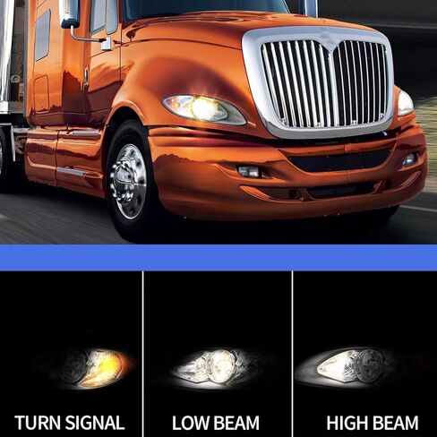 Chrome Left Headlights Assembly Fit for 2008-2016 International ProStar Trucks Halogen Headlamps (Driver Side) in Saudi Arabia