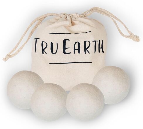 Tru Earth Wool Dryer Balls, Set of 4 XL 100% Wool Anti-Static Balls for Laundry, Reusable & All Natural in Saudi Arabia
