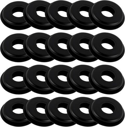 20PCS Glad Hand Seal, Round Gaskets Replacement, Rubber Gasket Elastic Grommet, Thickened Anti-Stretch Seal Handshake Valve Washer for Semi Truck Brake Air Hose Part Number 10028 (Black) in Saudi Arabia