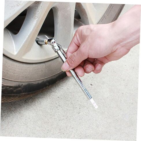 POPETPOP Portable Tire Pressure Gauge Pen 5pcs Silver Car Tire Pressure Gauge Pencil Automotive Repair Tool in Saudi Arabia