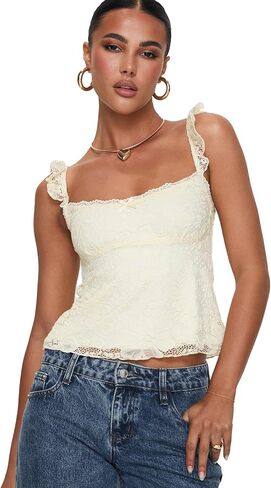 Princess Polly Womens Madaleine Lace Top in Saudi Arabia