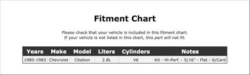لوحة دليل قضيب دفع المحرك متوافقة مع شيفروليه استشهاد 2.8L V6 1983 1982 1981 1980 P-3524656 in Kuwait