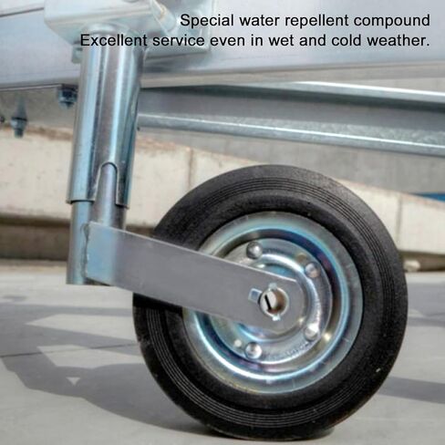 Jiawu 8 Inch Trailer Jack Swivel Caster Wheel Replacement, 1100 Lbs Strong Capacity Trailer Jack Wheel, 48mm Rim, Heavy Duty for Boat Trailer in Saudi Arabia