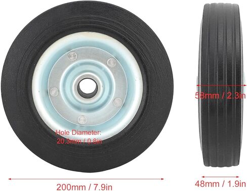 Jiawu 8 Inch Trailer Jack Swivel Caster Wheel Replacement, 1100 Lbs Strong Capacity Trailer Jack Wheel, 48mm Rim, Heavy Duty for Boat Trailer in Saudi Arabia