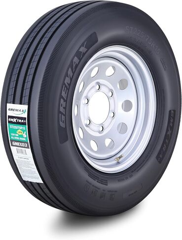 جميع عجلات إطارات المقطورة الفولاذية ST235/85R16 14-Ply G 132/127M w/8 العروة على عجلة Mod فضية مقاس 6.5 بوصة PCD in Kuwait