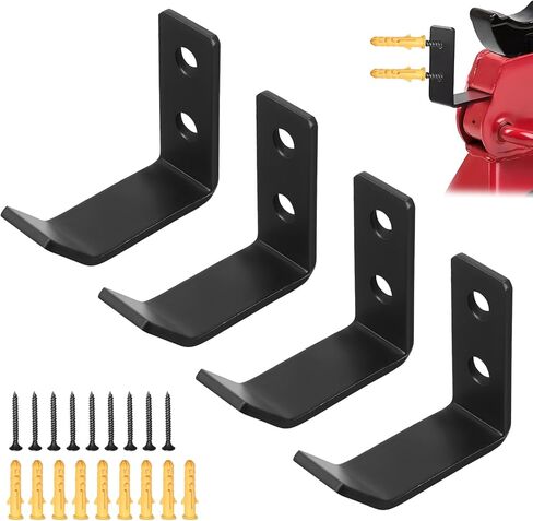 4 PCS Jack Stands Wall Mount Organizer, Heavy Duty Garage Hook Hanger for 2 & 3 & 4 & 5 & 6 Ton Jacks, Universal Car Jack Holder Garage Wall Storage Rack Mount Bracket in Saudi Arabia