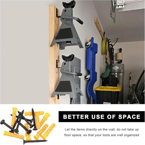 4 PCS Jack Stands Wall Mount Organizer, Heavy Duty Garage Hook Hanger for 2 & 3 & 4 & 5 & 6 Ton Jacks, Universal Car Jack Holder Garage Wall Storage Rack Mount Bracket in Saudi Arabia