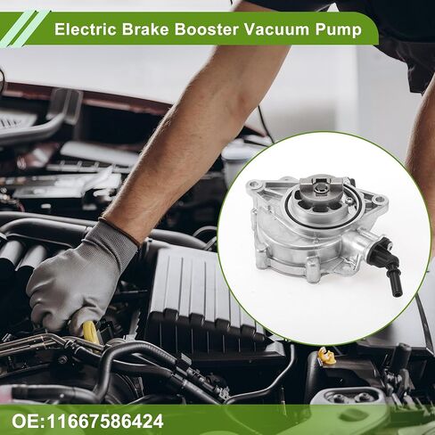 Brake Vacuum Pump No.11667586424 Engine Vacuum Pump for Mini Cooper R56 R57 R58 R60 R61 2011-2016 Aluminum Alloy Silver Tone 1 Pc in Saudi Arabia