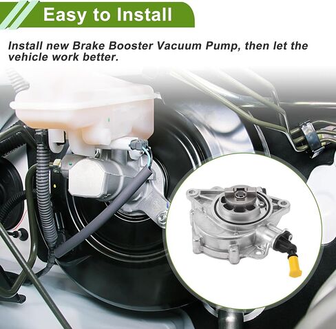Brake Vacuum Pump No.11667586424 Engine Vacuum Pump for Mini Cooper R56 R57 R58 R60 R61 2011-2016 Aluminum Alloy Silver Tone 1 Pc in Saudi Arabia